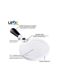 Resim Upx 605b Led Işıklı El Tipi Büyüteç 3x 4,5x 25x Diopter 