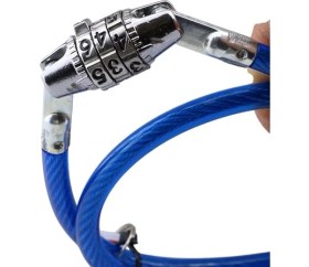 Resim Bisiklet Halat Zincir Kilidi 65 cm Çelik Kilit Çap 7 mm Ø Hırsız Önleme Güvenlik 1 Adet 