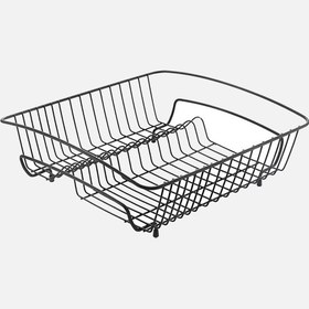 Resim Metaltex Kare Tek Katlı 40x37x14 cm Pvc Siyah Bulaşıklık 