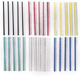 Resim 30 Adet 40 Pin Erkek Header Seti 6 Renkli 2.54mm Kırılabilir 