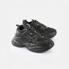 Resim Buffalo Kadın / Kız Oxford ( Klasik) 1636486 YUNO - VEGAN Nappa/Mesh- Black 