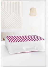 Resim 5'li Set Düzenleyici Yorgan Hurcu Pembe Çizgili 53x44x20 Pembe 