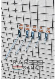 Resim 25 Adet Tel Pano Kancası 15 Cm Askı Kanca Raf Askısı Raf Aksesuar Galvaniz 