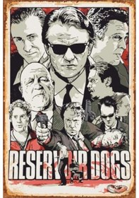 Resim Reservuar Köpekleri sinema Retro Vintage Ahşap Poster 