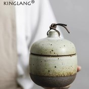 Resim KINGLANG Seramik Kapaklı Servis Kasesi - Düz Desenli Taş Fırın Tatil Temalı Çorba Kasesi, Mikrodalga Fırın Güvenli Japon Tarzı Çorbalık 