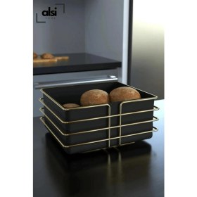 Resim Alsi Home Ekmek Sepeti ve Servis Sunum Seti Havluluk Peçetelik Nihale Ekmeklik -4'lü Set 