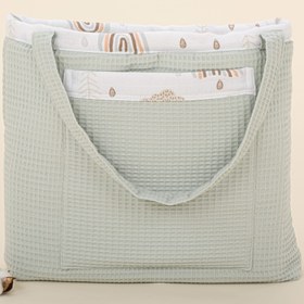 Resim Bebek Bakım Çantası - Açık Yeşil Petek - Yeşil Gökkuşağı 