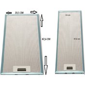 Resim Esty Uyumlu 20,5*47,6 Cm / 13 * 47,6 Cm Sürgülü Aspiratör Filtre Seti - 342872567 