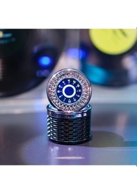 Resim Chuangyinshop Lüks Taşınabilir Led Mavi Işık Küllük Siyah Small Kapak Ve İç Aksam Çıkarılabilir 