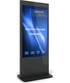 Resim Cletech C01 65" Totem Kabini + Samsung QM65C 65" Monitör 