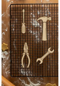 Resim Araçlar Seti Kurabiye Kalıbı, Hamur Şekillendirici, Bisküvi Kalıbı, Kolay Kesim Ucu Beyaz 