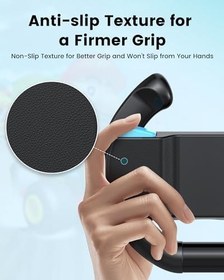 Resim TRANSNOVO 2'li direksiyon seti, Nintendo Switch 2 Joy-Cons ile uyumlu, aksesuar, kontrolör, yarış bisikletleri, kaymaz, ergonomik siyah, Mario Kart 8 Deluxe için 