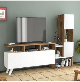 Resim Tv Ünitesi Turra Beyaz Ceviz 177 Cm 