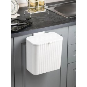 Resim Beyaz 12L Mutfak Tezgahı ve Dolap Askılı Çöp Kovası 