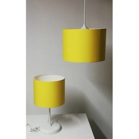 Resim Sarı Çocuk Odası Genç Odası Yatak Odası Avize Abajur Seti 1 Abajur1 Avize 