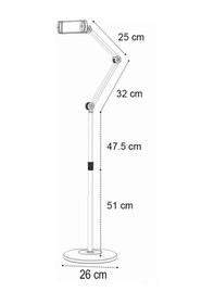 Resim 6-11 İnch Metal Ayaklı Flexible Tablet Ve Telefon Tutucu Stand 16 