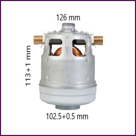 Resim Çınaroğlu Ticaret Sıemens Vs 06B2410 Bakır Sargılı Süpürge Motoru 1600W 