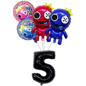 Resim Gökkuşağı Arkadaşlar Doğum Günü Partisi Süslemeleri Balonlar Karikatür Arka Plan Oyun Figürleri Tema Bebek Duşu Çocuk Doğum Günü Partisi Malzemeleribalon Takımı-5-5 Adet Çok Renkli 