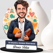 Resim En Başarılı Erkek Rehber Öğretmen Karikatürlü Biblo 