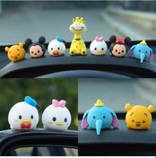 Resim 6 Adet Mini Bebek Araba İç Süs Disney Karikatür Mickey Minnie 1 Adet 