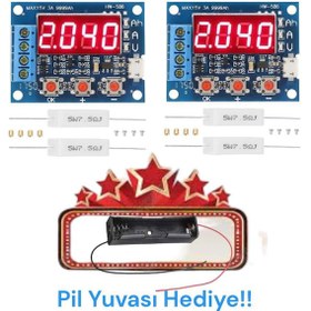 Resim HEDİYELİ!! İKİ ADET Zb2L3 Akü 18650 Lityum Pil Kapasite Ölçer Test Cihazı 1.5-15V 3A-4391 