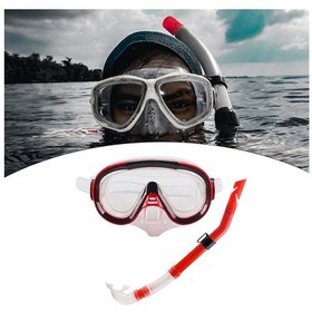 Resim Qianfan Geniş Görüş Dalış Maskesi Şnorkel Seti, Solunum Şnorkel Beyaz - Siyah 