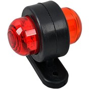 Resim Mini Takoz Lamba 24V Universal IP65 Su Geçirmez 3 + 3 Ledli 5,5 X 4,8 Cm Çift Renk Kırmızı-Turuncu TH-301 