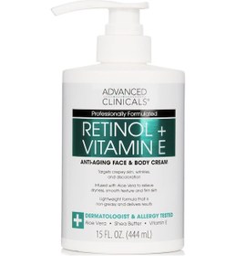 Resim Advanced Clinicals Retinol + E Vitamini Yüz Ve Vücut Kremi 444ml 