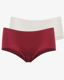 Resim Bolero 2li Bambu Hipster Slip Külot Bordo Krem 