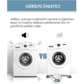 Resim 4lü Beyaz Eşya Masa Mobilya Koltuk Ayağı Gürültü Önleyici Yükseltici Gri Diğer 
