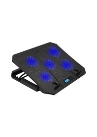 Resim Juo Ventus 5 Fanlı 2200 RPM LCD Ekranlı Led Aydınlatmalı Hız ve Yükseklik Ayarlı Gaming Oyuncu Notebook Soğutucu 