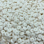 Resim 50 Adet Bohem Stili Akrilik Boncuklar, 12x4mm Düz Yuvarlak Sentetik Boncuklar Takı Yapımı İçin, Moda Beyaz Boncuklar DIY Bileklikler, Kolyeler, Küpeler, El Sanatları Aksesuarları 