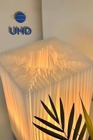 Resim UZAY HOME DESIGN Bergama Glow Modern Masa Lambası, 14×14×29 cm, Sıcak Işık Dekoratif Ortam Aydınlatması, PLA+ Dalga Formlu Tasarım, Salon - Yatak Odası - Çalışma Masası 
