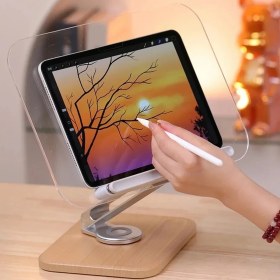 Resim Normadia Katlanabilir Ahşap Kitap ve Tablet Tutucu, Ayarlanabilir Tasarım 