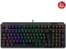 Resim Asus TUF Gaming K3 Gen II Blue Switch TR Q Optik-Mekanik RGB IP57 Aura Sync Gaming Klavye 90MP0392-BKYA00 