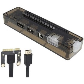 Resim Alfais 4250 Mini PCI-E Ekspress V8.0 Harici Ekran Kartı ATX Power Takma Aparatı 