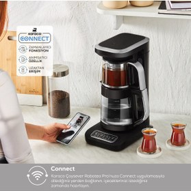 Resim Karaca Glass Tea Xl 2 In 1 Cam Su Isıtıcı & Çay Makinesi Krem 