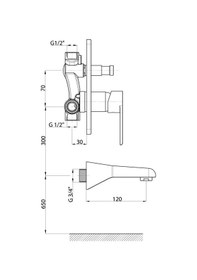 Resim Gpd Ankastre Duş Seti Atros Krom 