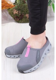 Resim Fort King Diya Anatomik Rahat Esnek Memory Foam Taban Sabo Terlik Kadın Terlik Gri - Pembe 