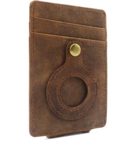 Resim Erkek Kartlık Airtag Rfıd Engelleme Nakit Klipsli Çanta Kahverengi İle Uyumlu Şeffaf 