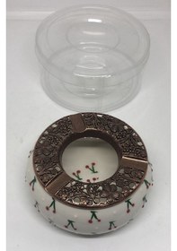 Resim Lebron Kiraz Desenli Seramik & Metal Kül Tablası 