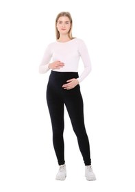 Resim Luvmabelly Myra8051 Beli Ayarlanabilir Kışlık Kadife Hamile Tayt -lacivert-lacivert 