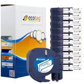 Resim Ecotag S0721610 Letratag Plastik Şerit Etiket Beyaz 