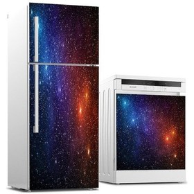 Resim Buzdolabı Ve Bulaşık Makinası Beyaz Eşya Sticker Kaplama Galaksi 