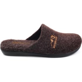 Resim Gezer 15337 Erkek Kışlık Çıkarılabilir Keçe Taban Ev Halı Terliği 