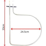 Resim İnox Rezistans Mide Tipi Fırın Rezistansı 230 Volt 650 Watt Adet 