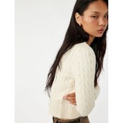 Resim Koton Saç Örgüsü Dokulu Kadın Triko Hırka 6WAL90012IT (6WAL90012IT) 