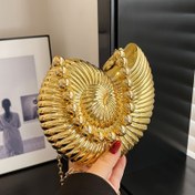 Resim 1 adet Altın Kavak Tasarımı Akrilik Çapraz Vücut Çantası, Zincirli Askılı Şık Akşam Çantası, Günlük Seyahat, Fotoğrafçılık, Sınıf, Seyahat, Tatil, İş, Tarih, Alışveriş, Parti için Sert Kabuk Kutu Çantası 