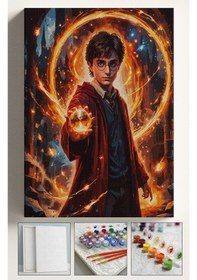 Resim Sayılarla Boyama Seti Numaralı Tuval Fırça Boya Dahil Kasnaklı Set 40x50 Cm - Harry 