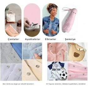 Resim 9,5 mm Metal Çıtçıt Düğme ve Seti – 25'li Dayanıklı Perçin Çıtçıt Takım – El Işi, Dikiş, Bebek Kıyafeti, Çanta ve Tekstil Için Uygun Düğme Seti 